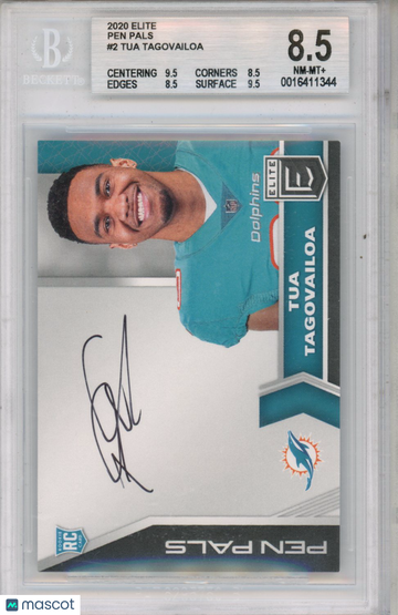 2020 Elite Pen Pals Tua Tagovailoa #PP2 BGS 8.5 Auto 9
