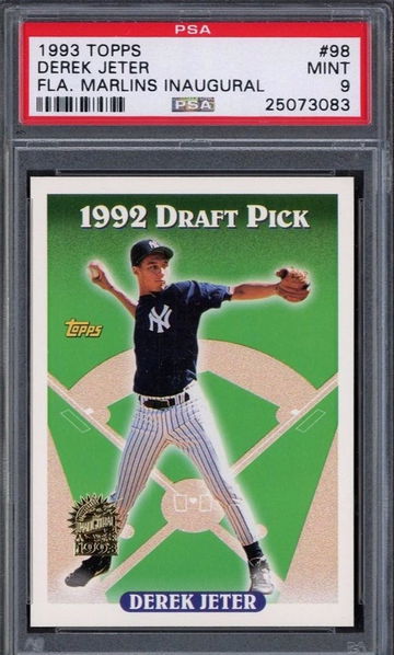 Derek Jeter 1993 Topps #98 Florida Marlins Inaugural HOF RARE YANKEES PSA 9
