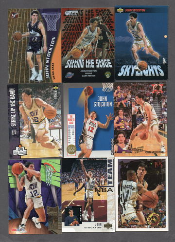 John Stockton Basketball Card NBA Lot (32) - Jazz HOF