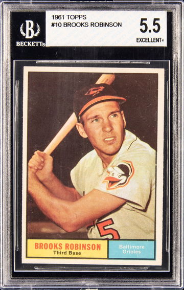 1961 Topps  Brooks Robinson #10 hof orioles BGS 4