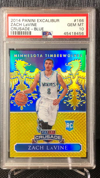 🔥RARE BLUE CRUSADE RC🔥 Zach LaVine 2014-15 Excalibur /149 PSA MINT 10 ROOKIE LOW POP💎📈