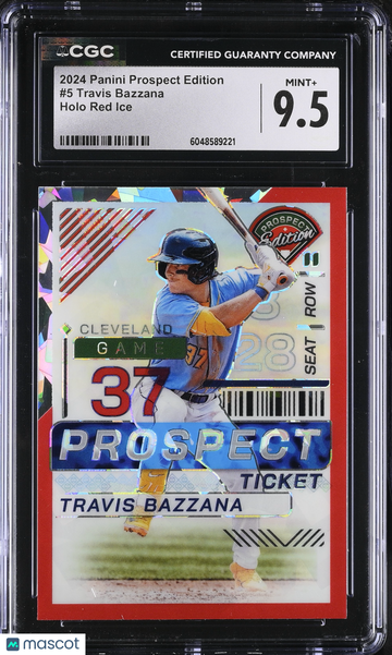 2024 Panini Prospect Edition Travis Bazzana #5 Holo Red Ice CGC 9.5