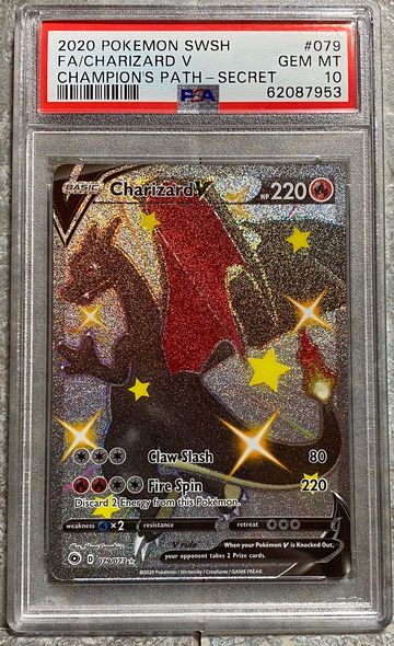 2020 Pokémon Charizard V 079/073 PSA 10