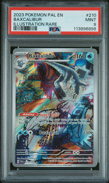 2023 Pokemon Paldea Evolved Illustration Rare Baxcalibur #210 PSA 9