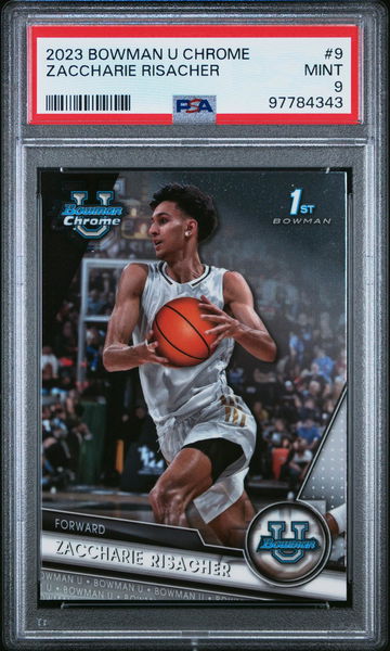 2023 Topps Bowman U Chrome Zaccharie Risacher #9 1st Bowman PSA 9