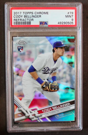 2017 Topps Chrome Cody Bellinger RC Refractor #79 PSA 9