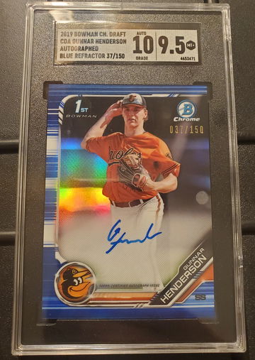 Gunnar Henderson Blue Refractor Auto Orioles 