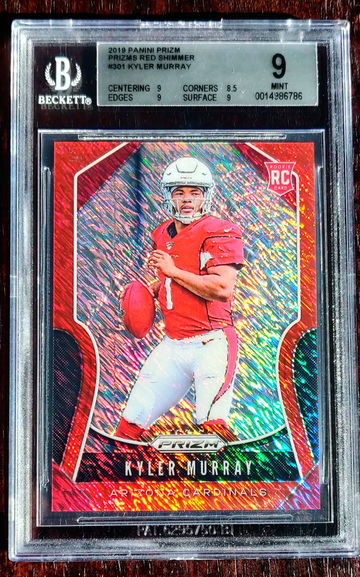 2019 Panini Prizm Red Shimmer FOTL Kyler Murray #13/15 BGS 9 SSP. Arizona Cardinals Color Match 