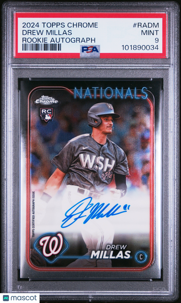 2024 Topps Chrome Rookie Autographs Drew Millas #RADM PSA 9