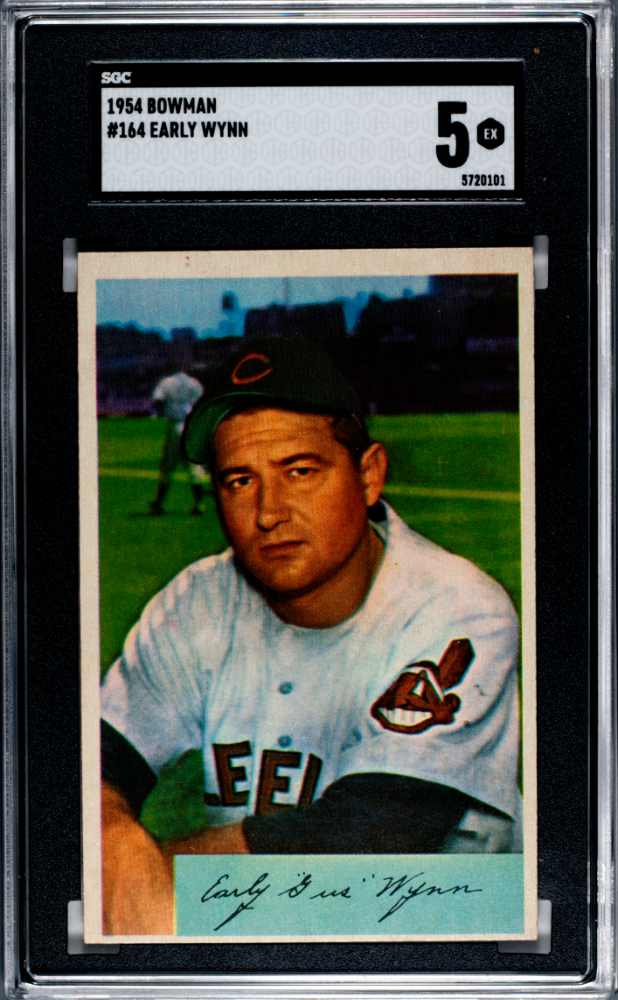 1954 Bowman Early Wynn #164 SGC 5 EX