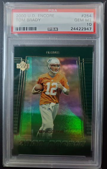 2000 UPPER DECK ENCORE TOM BRADY PSA 10 GEM #254 REFRACTOR 