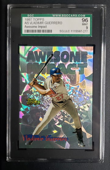 1997 Topps Awesome Impact #AI5 Vladimir Guerrero SGC 96=9 MINT