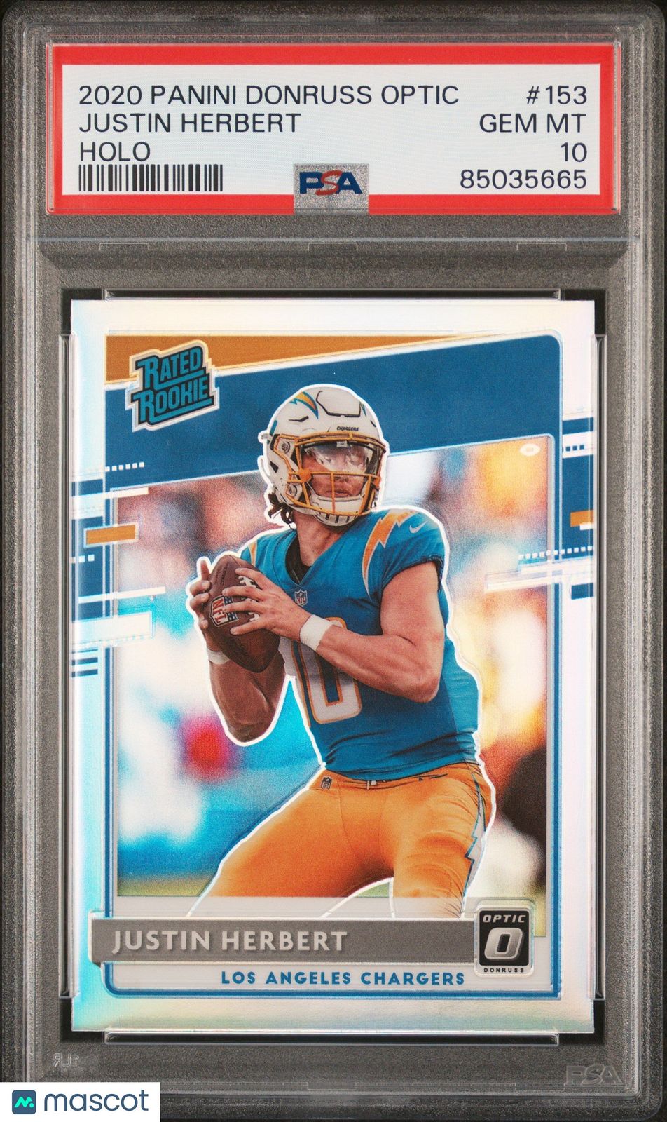 PSA 10 2020 Panini Donruss Optic Justin Herbert Holo Rookie #153