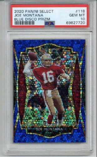 2020 PANINI SELECT #118 JOE MONTANA CARD 49ERS LE 23/25 PSA 10 LOW POP