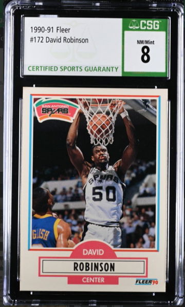 1990-91 Fleer 172 David Robinson CSG 8 NM/Mint
