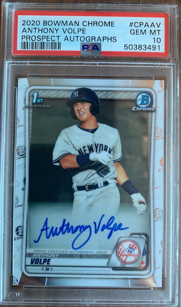 2020 Anthony Volpe Bowman Chrome PSA 10 Auto Prospects RC 
