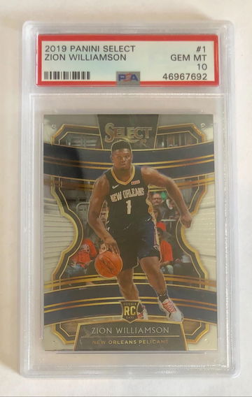 2019 Zion Williamson Select Concourse #1 PSA 10