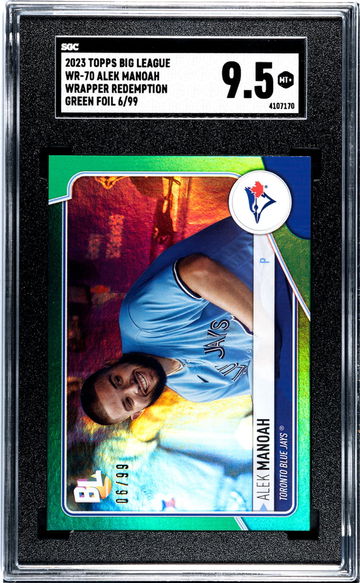 2023 Topps Big League #WR-70 Alek Manoah Wrapper Redemption /99 SGC 9.5