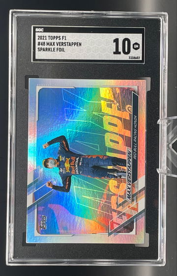 2021 Topps Formula 1 F1 Max Verstappen Sparkle Foil SGC 10 #48 RED BULL