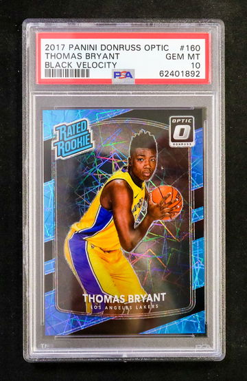 2017 Panini Donruss Optic - Thomas Bryant - Rated Rookie Black Velocity Prizm SSP /39 PSA 10 Gem Mint