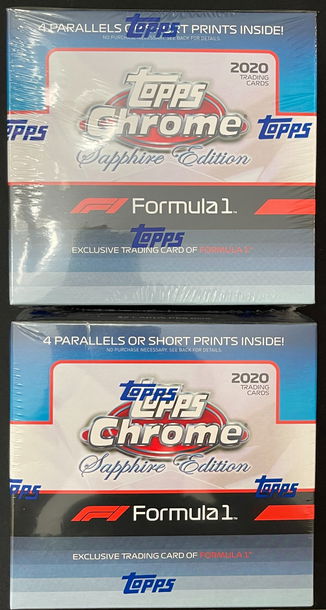 2020 TOPPS CHROME SAPPHIRE EDITION F1 FORMULA ONE FACTORY SEALED BOX LOT (2) 