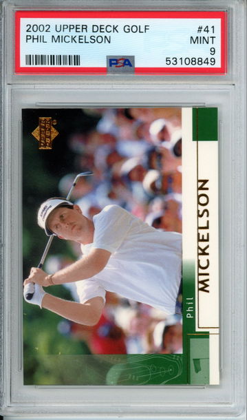 PHIL MICKELSON 2002 Upper Deck #41 Golf PSA 9 MINT