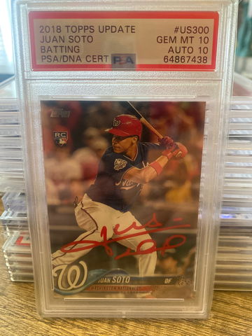 Juan Soto Topps Update RC Auto psa 10/10