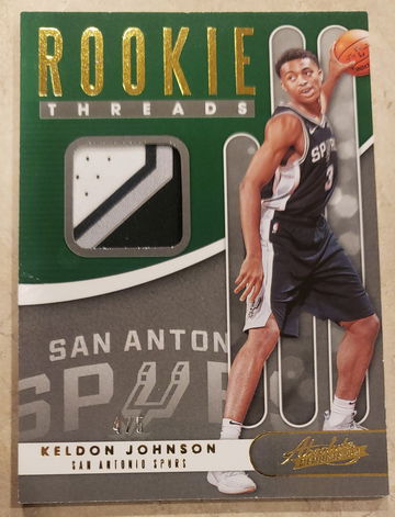 Keldon Johnson RC 2019 Absolute Rookie Threads Level 4 Jersey Patch /5 SSP