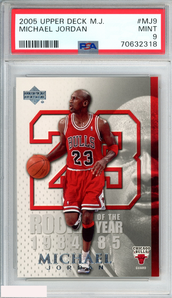 2005 UPPER DECK MJ MICHAEL JORDAN #MJ9 CHICAGO BULLS HOF PSA 9 MINT