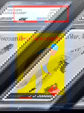 1958 Topps Baseball #340 Don Newcombe PSA 3.5 VG+