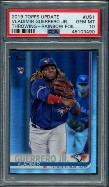 2019 Topps Update US1 Vladimir Guerrero JR RC Rainbow Foil PSA 10 Gem Mint