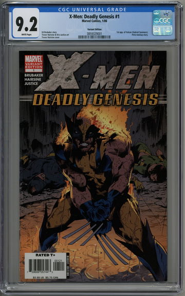 X-Men: Deadly Genesis #1 CGC 9.2 1st Vulcan Trevor Hairsine Wolverine Variant Cover