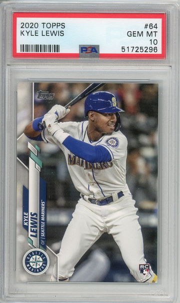 2020 Topps Kyle Lewis 64 PSA 10 Rookie RC