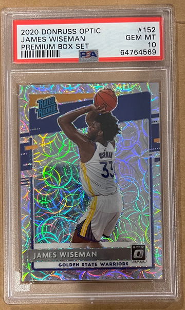 James Wiseman  2020 DONRUSS OPTIC PREMIUM BOX SET RATED ROOKIE /249 PSA 10 Gem