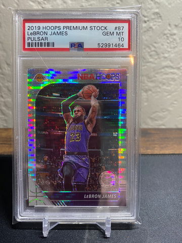 2019 Hoops Premium Stock Lebron James Pulsar #87 PSA 10