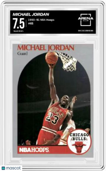 1990-91 NBA Hoops Michael Jordan #65 Arena Club 7.5