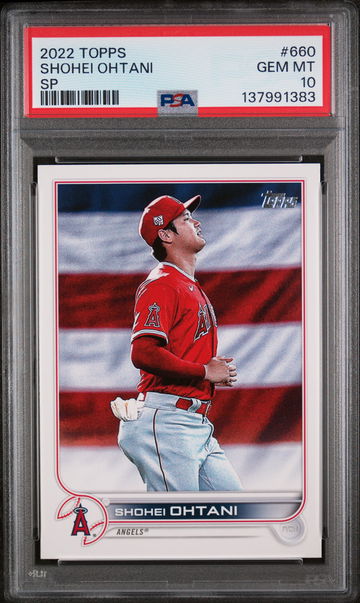 2022 Topps Base Set Photo Variation Shohei Ohtani #660A PSA 10