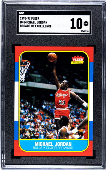 1996-97 Fleer #4 Michael Jordan Decade of Excellence