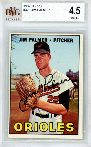 1967 TOPPS JIM PALMER BVG 4.5