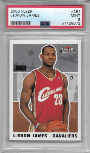 2003-04 FLEER TRADITION LeBRON JAMES PSA 9 (MINT)