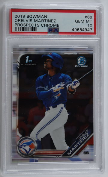 2019 Bowman Orelvis Martinez Chrome PSA 10 #69