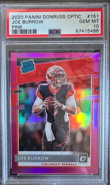 2020 Panini Donruss Optic Joe Burrow #151 Rookie Parallel/Variety PSA 10