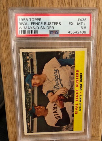 1958 Topps Rival Fence Busters #436 PSA 6.5