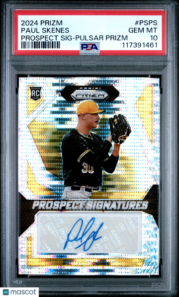 2024 Panini Prizm Prospect Signatures Paul Skenes #PSPS Pulsar PSA 10