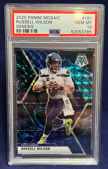 2020 Panini Mosaic Russell Wilson Genesis PSA 10