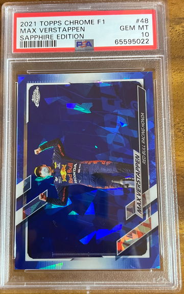 2021 TOPPS CHROME F1 SAPPHIRE MAX VERSTAPPEN #48 PSA 10 GEM MINT