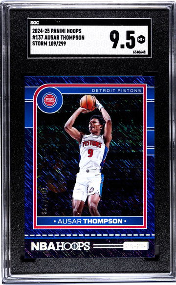 2024-25 Panini Hoops Storm Ausar Thompson #137 /299 SGC 9.5