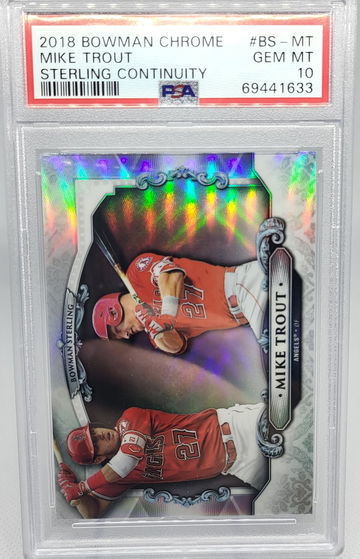 2018 Bowman Chrome Sterling Continuity #BS-MT Mike Trout PSA 10