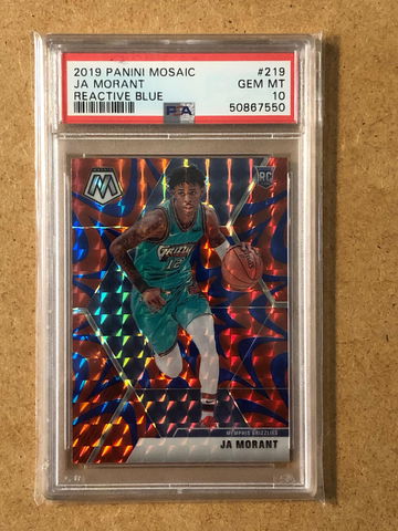 2019 Panini Mosaic Ja Morant #219 Reactive Blue PSA 10