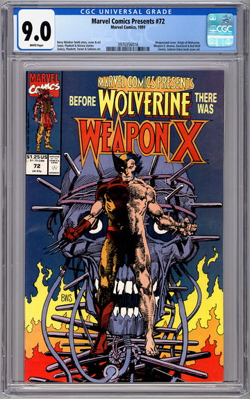 MARVEL COMICS PRESENTS #72 CGC 9.0 PT-1 WOLVERINE WEAPON-X ORIGIN STORY 1991